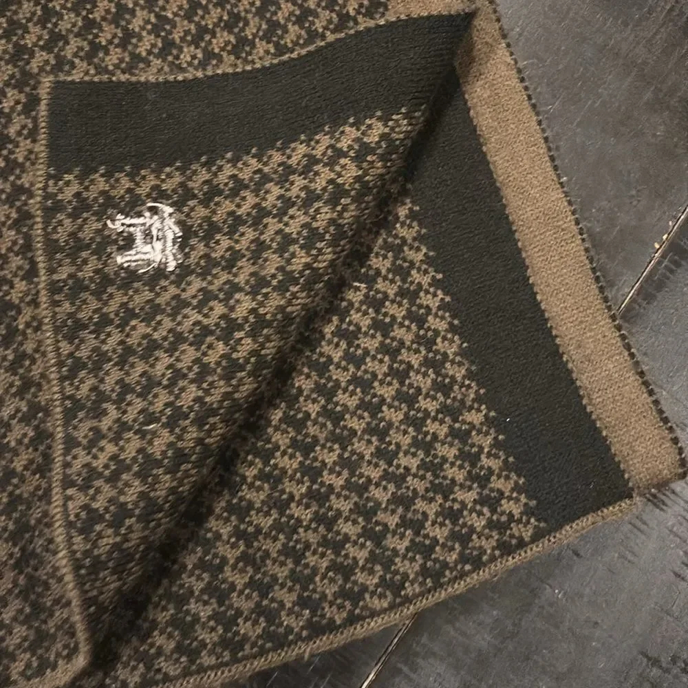 Houndstooth H Embroidered Super Cozy Soft Classy Scarf​